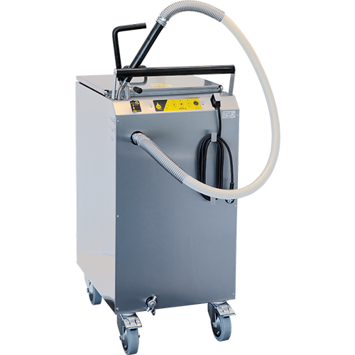Filtro de aceite de freír industrial VITO XM con sistema de filtración al vacío y depósito de 75 litros